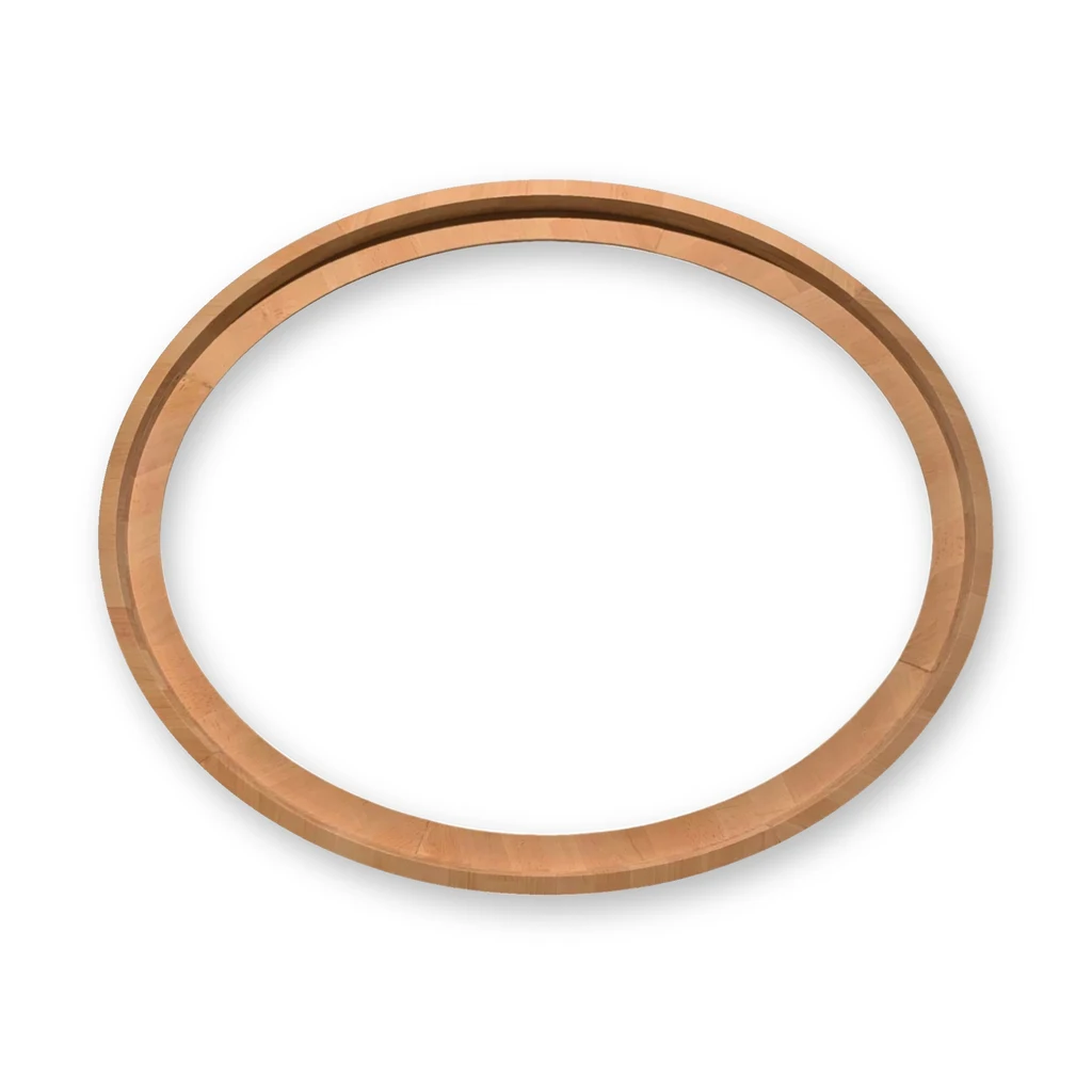 Bilderrahmen oval breit aus Buche – roh oder geölt, 38 mm Tiefe, Schattenfuge, 35×30 bis 205×171 cm – Made in Germany