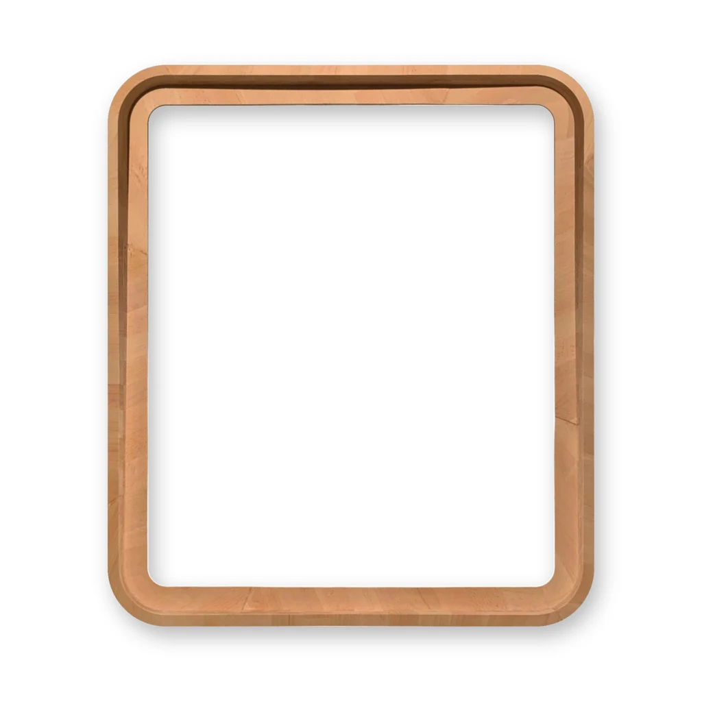 Bilderrahmen QuadraSoft rechteckig aus Buche – roh oder geölt, 38 mm Tiefe, Schattenfuge, 25×35 bis 195×205 cm – Made in Germany