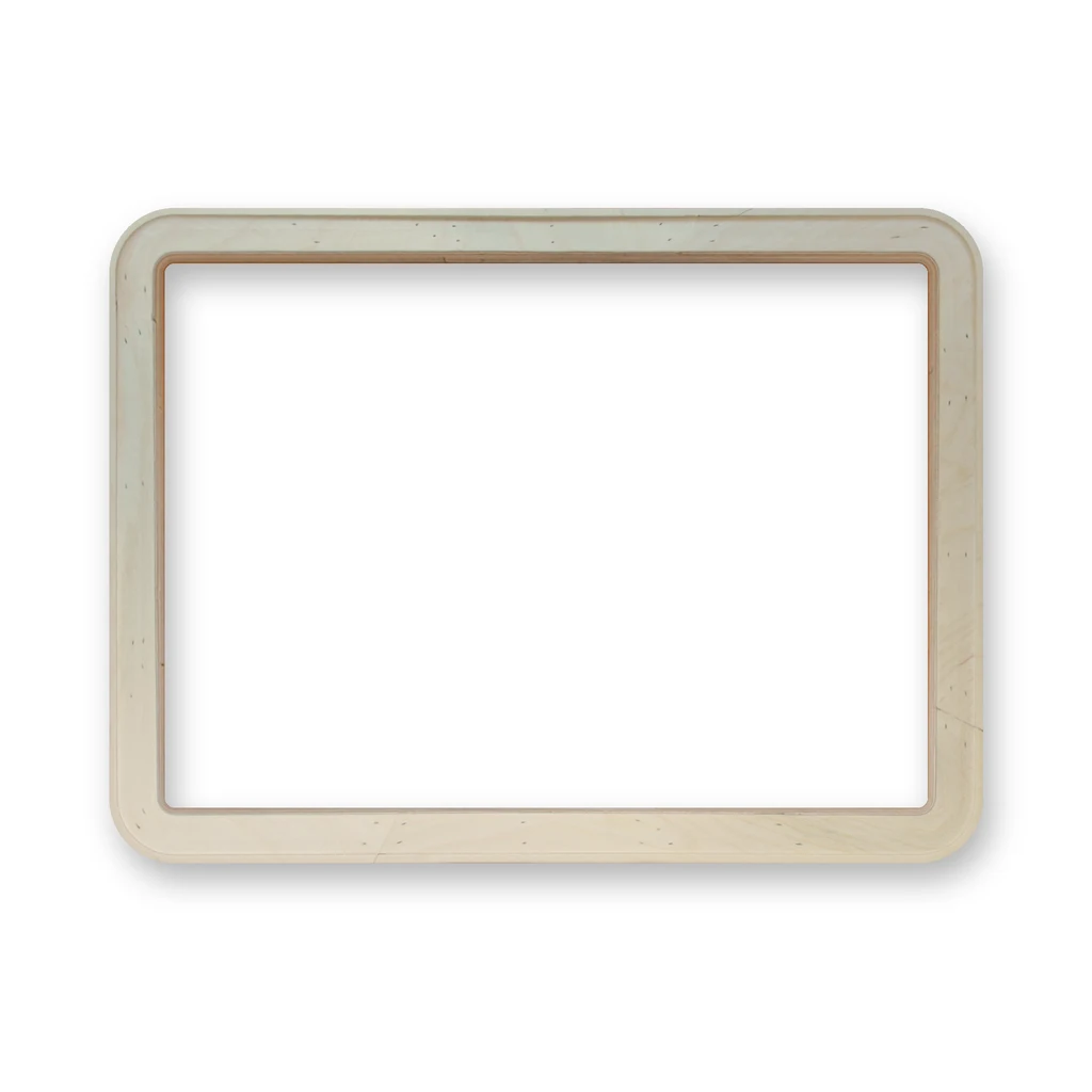 Holzrahmen viereckig mit abgerundeten Ecken "QuadraSoft" rechteckig – Birke Multiplex 24mm in Größen von 20x30cm bis 190x200cm – Made in Germany