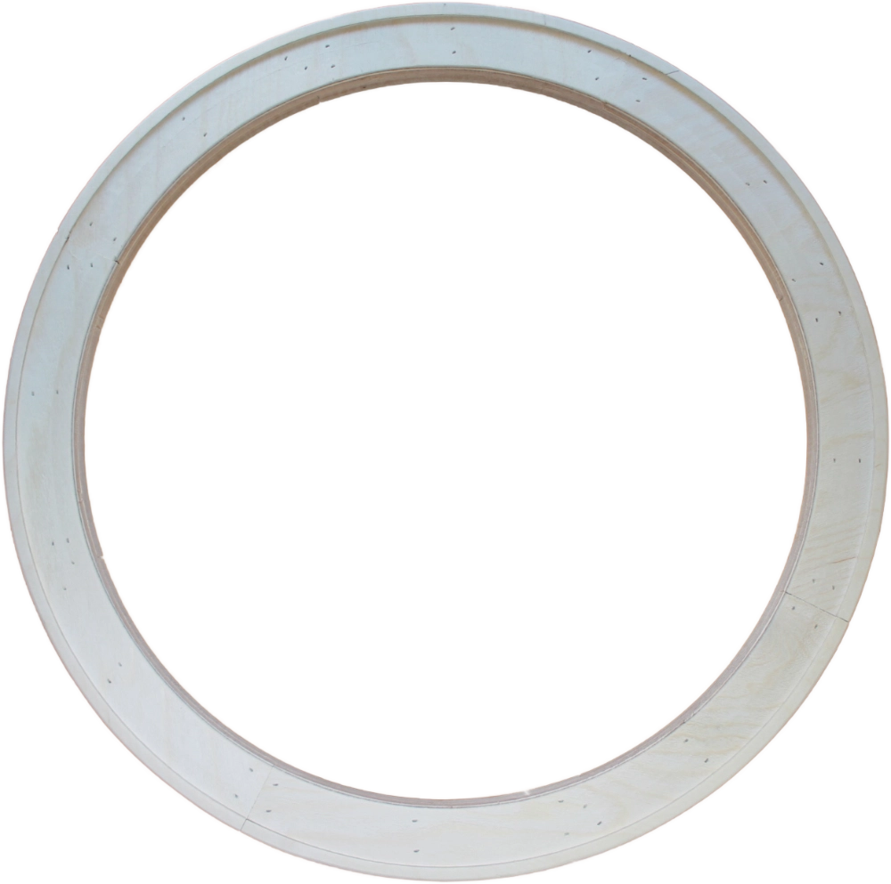 Holzrahmen rund Birke Multiplex 36mm in dm 30cm bis 200cm – Made in Germany