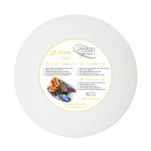 Leinwand rund Kiefer Multiplex Rahmen mit Leinen Gewebe 400g bespannt_180cm