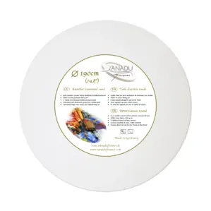 Leinwand rund Birke Multiplex Rahmen mit Leinen Gewebe 400g bespannt_190cm