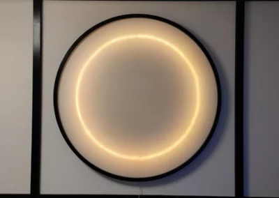 Japanischer Zen-Leuchtring mit LED-Beleuchtung – Minimalistische Halo-LED-Leuchte für Innenräume