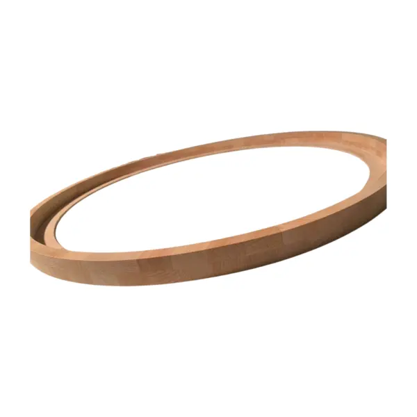 Bilderrahmen rund Buche roh - ohne Lackierung, 38 mm_seite vorn_
