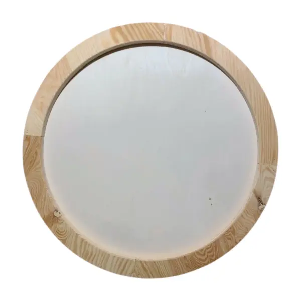 Runde Malplatte aus Pappel Holz_hinten_